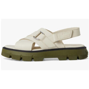 NEW SOREL Rein CB Slide Sandal, Chalk/Green, Women's 9